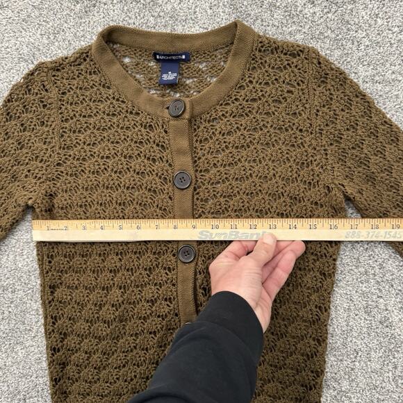 Cottagecore Cardigan Sweater Womens Medium Crocheted Boho Layering Grandmacore - Picture 3 of 7